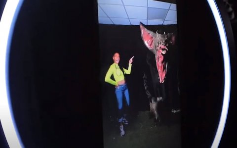 halloween augmented reality photobooth with greenscreen